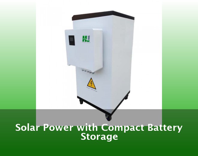 Solar Power with Compact Battery Storage