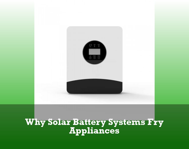 Why Solar Battery Systems Fry Appliances