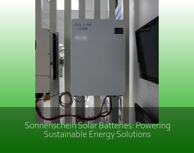 Sonnenschein Solar Batteries: Powering Sustainable Energy Solutions
