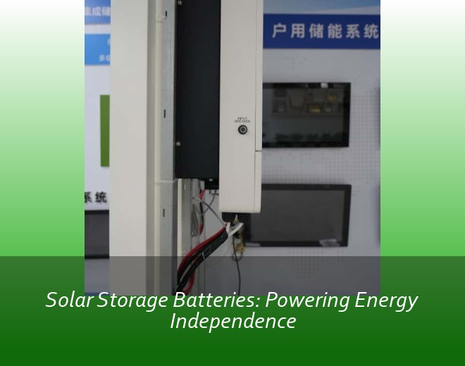 Solar Storage Batteries: Powering Energy Independence