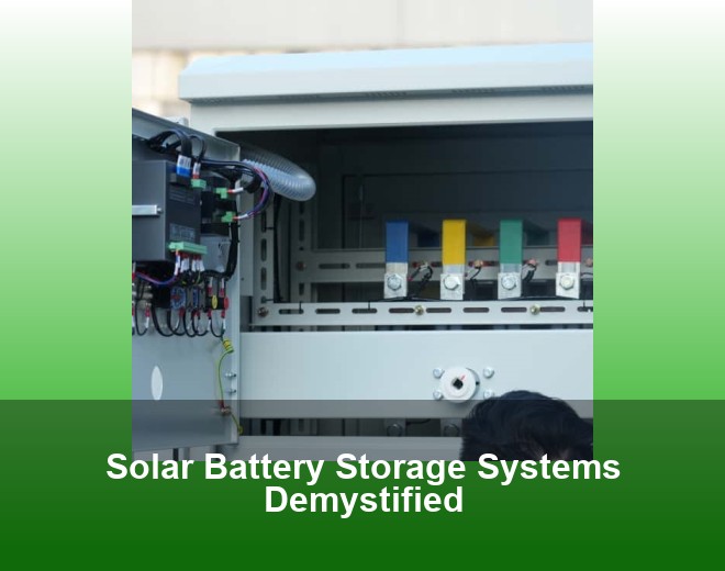 Solar Battery Storage Systems Demystified