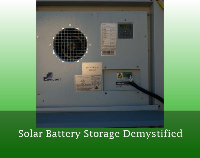 Solar Battery Storage Demystified