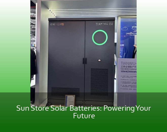 Sun Store Solar Batteries: Powering Your Future