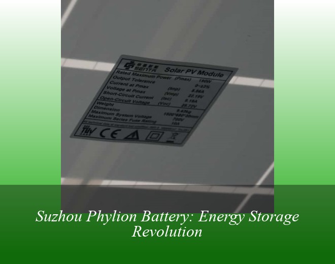 Suzhou Phylion Battery: Energy Storage Revolution