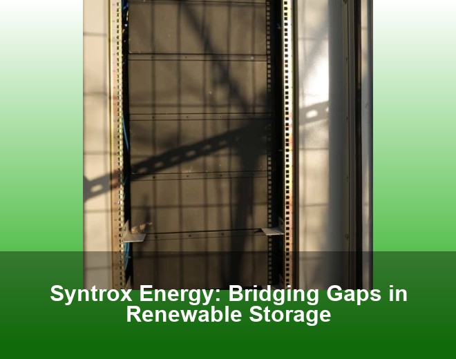 Syntrox Energy: Bridging Gaps in Renewable Storage