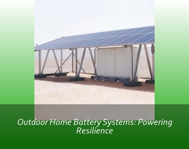 Outdoor Home Battery Systems: Powering Resilience