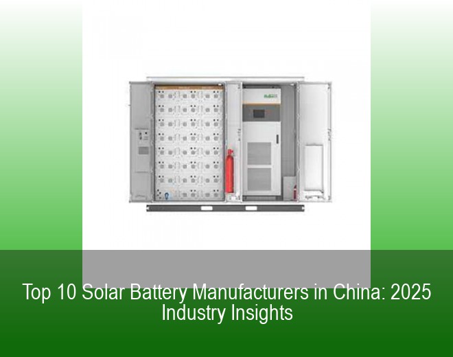 Top 10 Solar Battery Manufacturers in China: 2025 Industry Insights