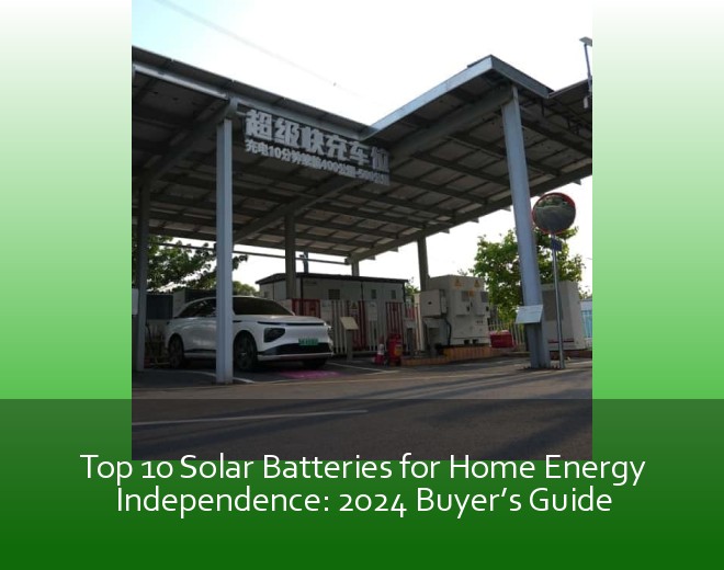Top 10 Solar Batteries for Home Energy Independence: 2024 Buyer’s Guide