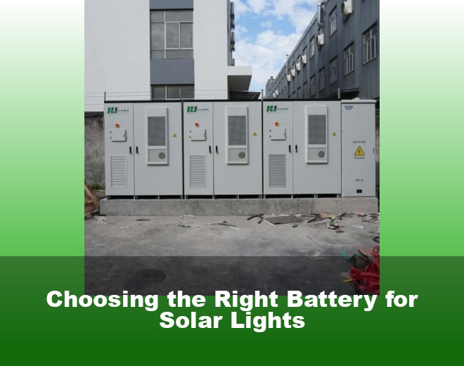 Choosing the Right Battery for Solar Lights