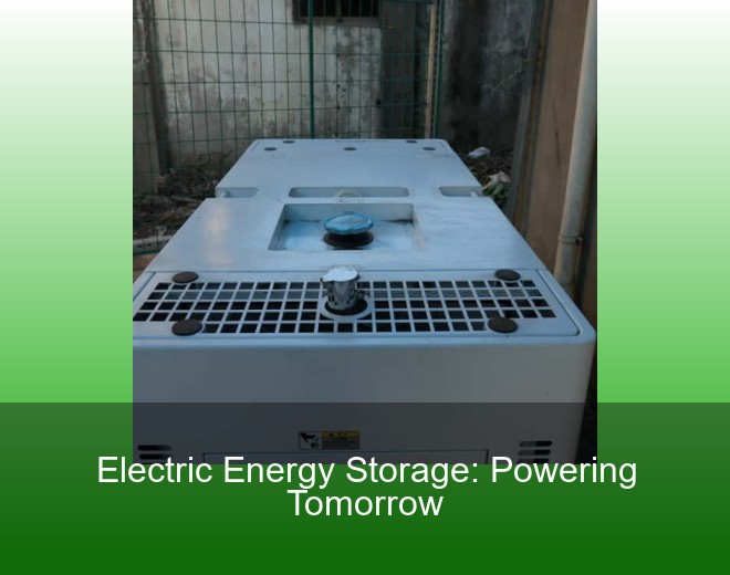 Electric Energy Storage: Powering Tomorrow