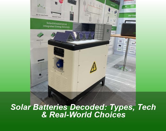 Solar Batteries Decoded: Types, Tech & Real-World Choices