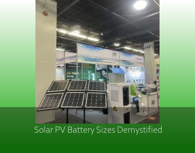 Solar PV Battery Sizes Demystified