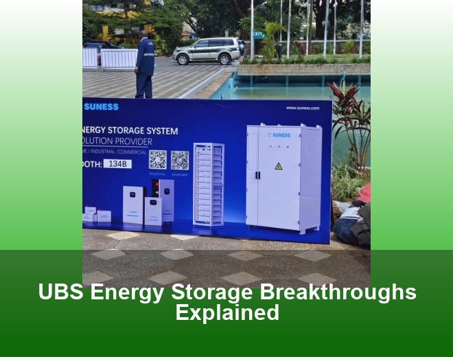 UBS Energy Storage Breakthroughs Explained