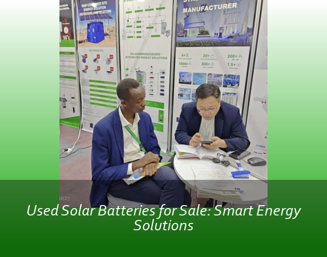 Used Solar Batteries for Sale: Smart Energy Solutions