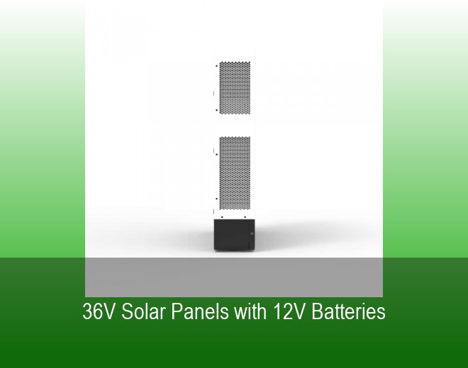 36V Solar Panels with 12V Batteries