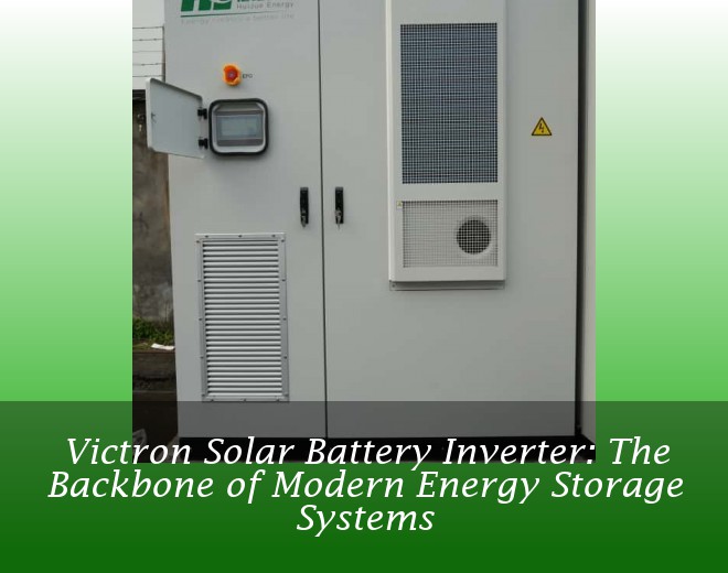 Victron Solar Battery Inverter: The Backbone of Modern Energy Storage Systems