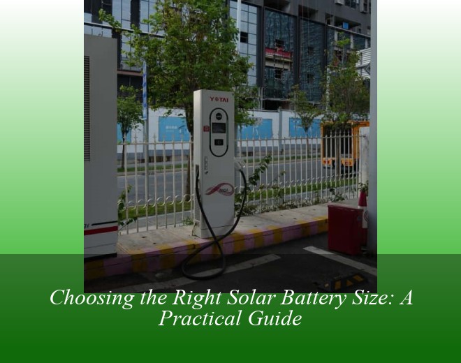 Choosing the Right Solar Battery Size: A Practical Guide