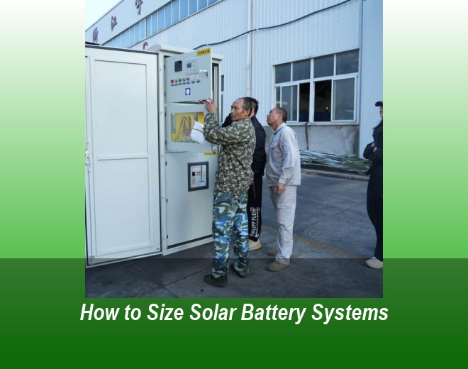 How to Size Solar Battery Systems