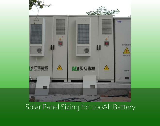 Solar Panel Sizing for 200Ah Battery