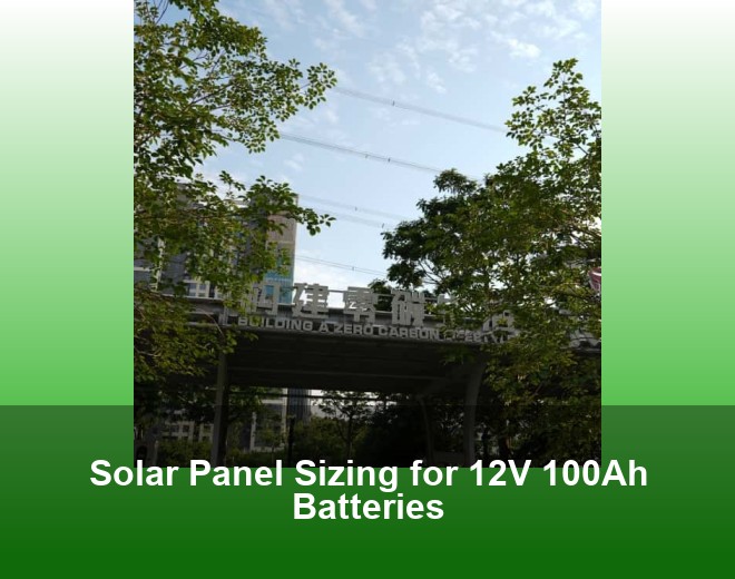 Solar Panel Sizing for 12V 100Ah Batteries