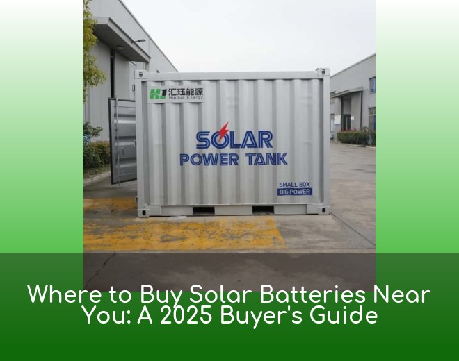 Where to Buy Solar Batteries Near You: A 2025 Buyer's Guide
