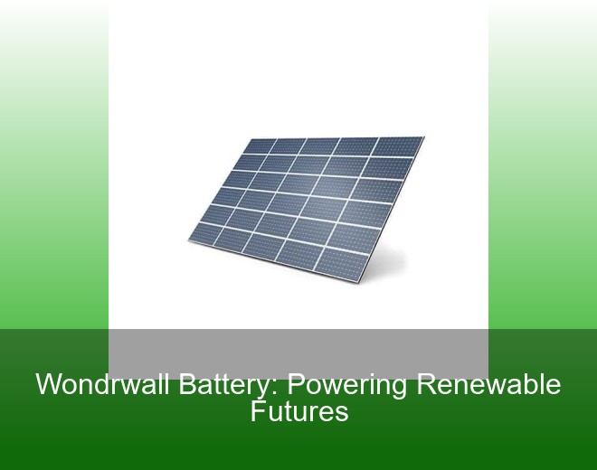Wondrwall Battery: Powering Renewable Futures